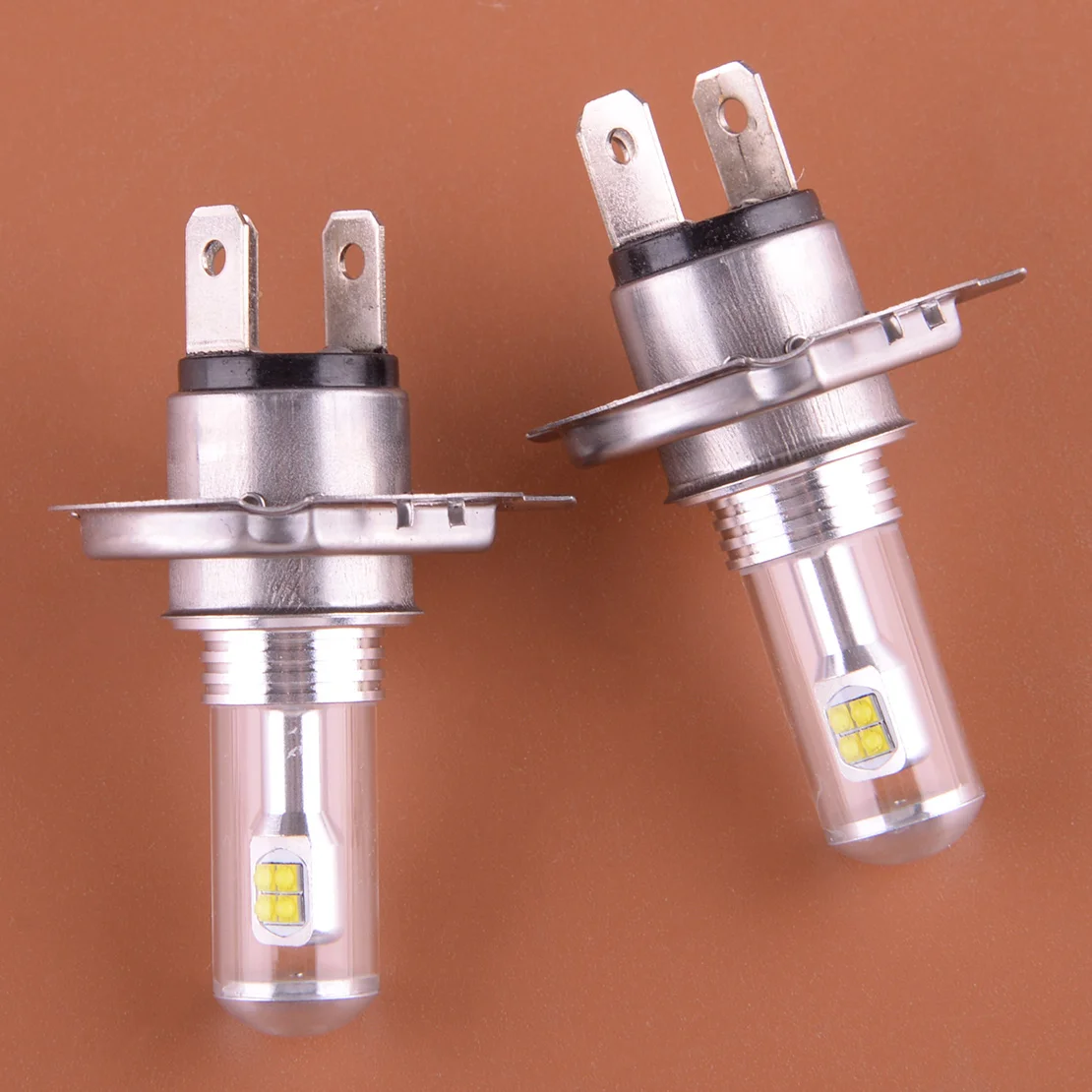 2Pcs 9-36V Motorcycle White Snowmobile LED Headlight Bulb Waterproof Fit for Polaris RMK 500 600 700 800 900 6500K 80W