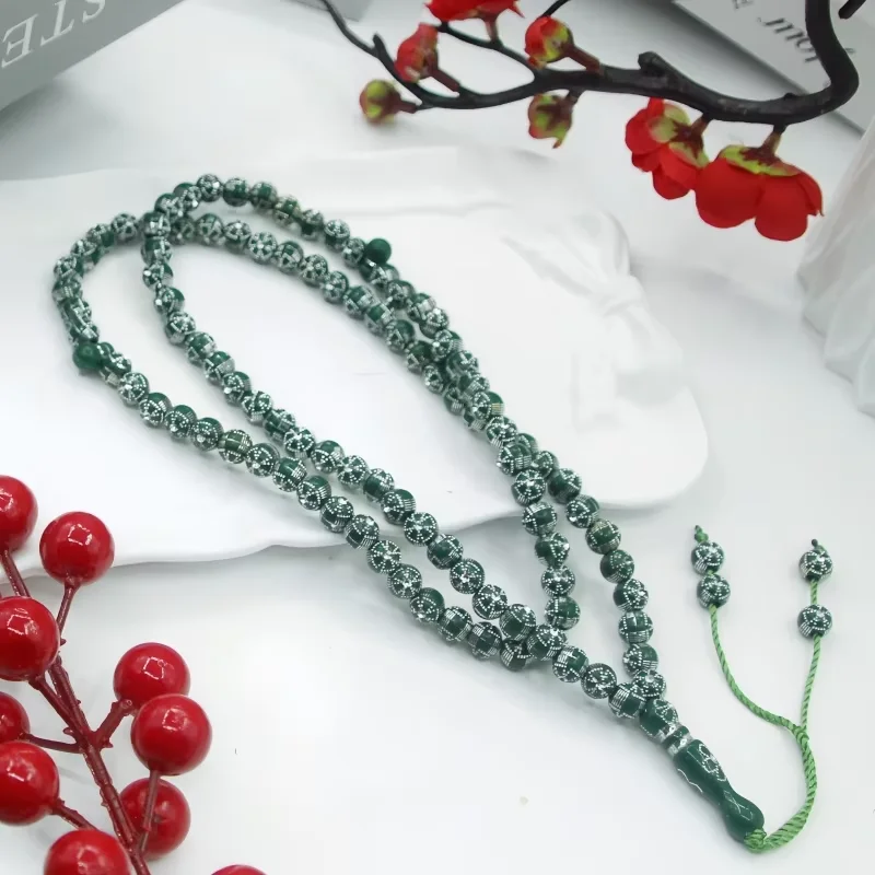Islamic Worship Tasbih 6mm 99 Beads Muslim Misbaha Prayer Rosary Ramadan Eid Religious Holiday Gift view 5