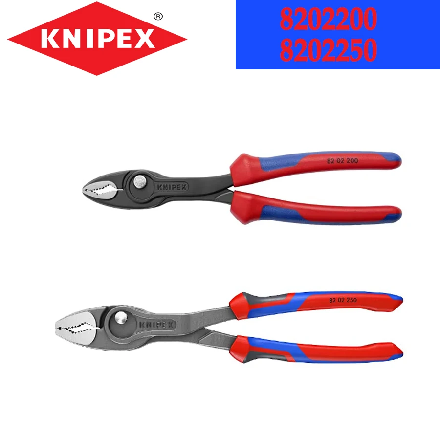 KNIPEX 8202200 8202250 Twingrip Slip Joint Plier 200/250 mm Water Pump Pliers Adjustable Gripping Pliers Knipex Hand Tools