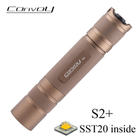 Convoy S2+ Flashlight with Luminus SST20 Linterna Led 18650 EDC Torch Flash Light Biscotti Firmware Fishing Camping Lanterna