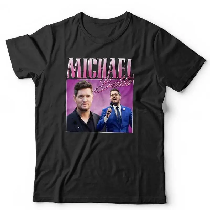 Michael Buble agradecimiento camiseta homenaje retroceso ciervo gallina hacer divertido