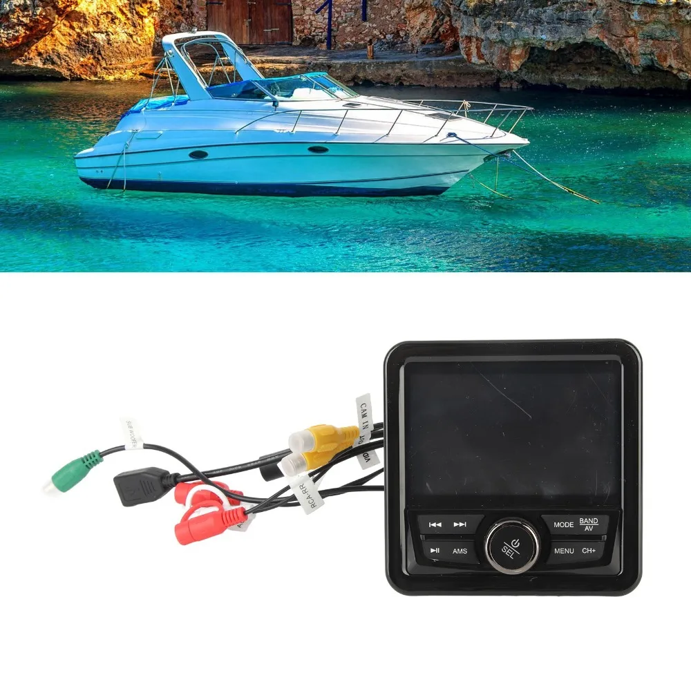 Marine Boat Radio Car Stereo Receiver Bluetooth MP3 MP5 Media Player Waterproof Lossless Music for Yachts Vehicles