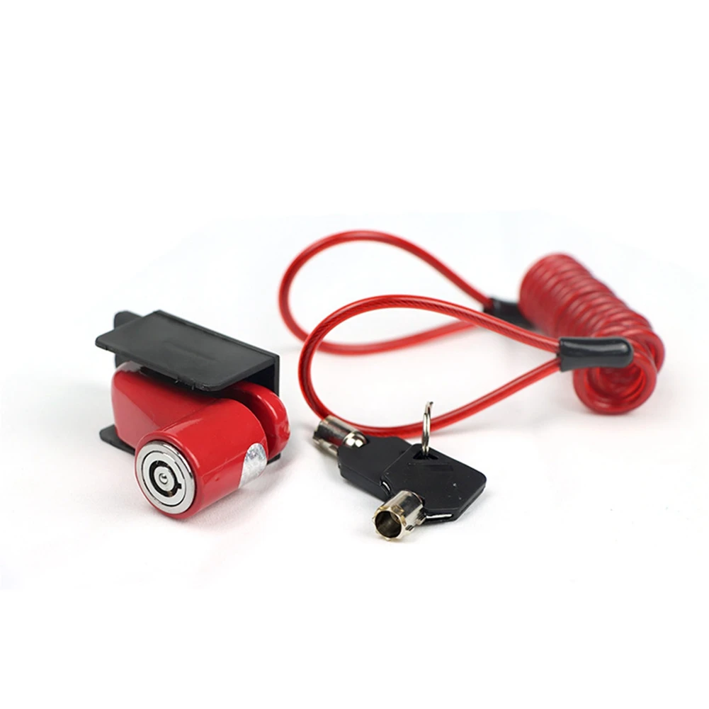 M365 Electric Scooter Anti-Theft Lock Accessories Multi-Function Anti-Theft Lock for Xiaomi Disc Brake Lock(Black+Red)