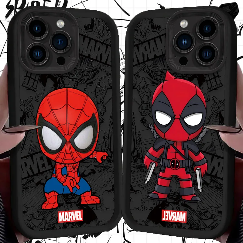 Coque de téléphone Spider Man Deadpool Groot, étui antichoc pour iPhone 16 16E 15 14 13 12 11 Pro Max X XS X S Max XR SE 2020 SE4 7 8