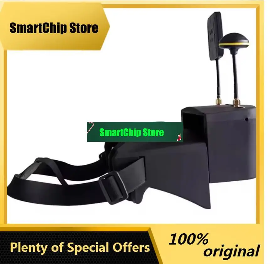 SmCpFPV Drone Goggles V2 5.8G 40CH FPV LS-800D VR Goggles 5inch HD LCD 16:9 Display Ratio With DVR Headset Dual Antenna Receiver