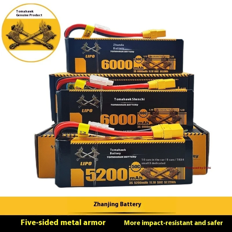 

Tomahawk Lithium Battery 11.1v 3s 5200 6000 60c Rc Remote Control Model Car/Ship/Model Ship Universal Battery 14.8v-4s-50c Xt60
