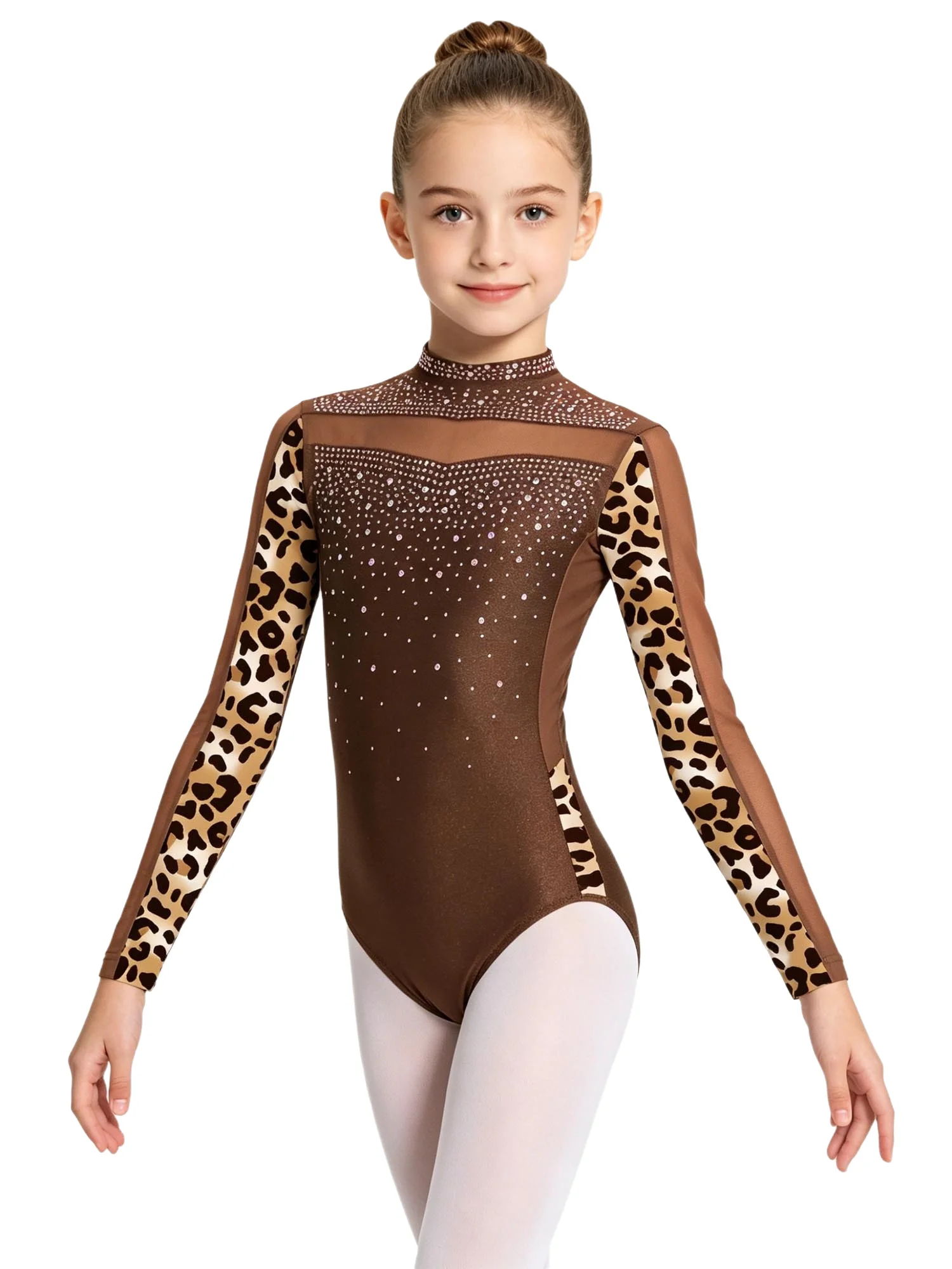 

Платье для джазовых танцев для девочек 6-16 лет, с блестящими стразами, длинными рукавами, в стиле пэчворк, с открытой спиной, для сценических выступлений