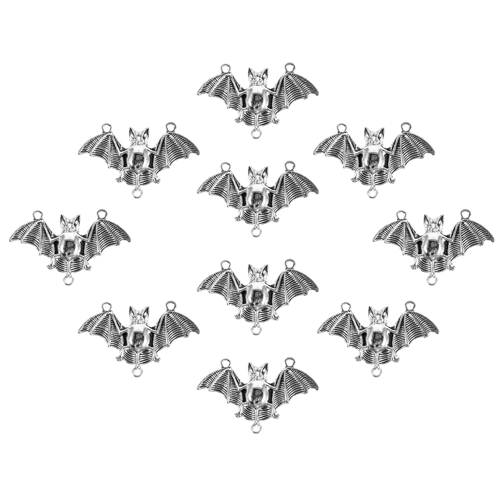

10Pcs Alloy Bats Pendant Silver DIY Necklace Bracelet Keychain Jewelry Making Handmade Findings Pendant
