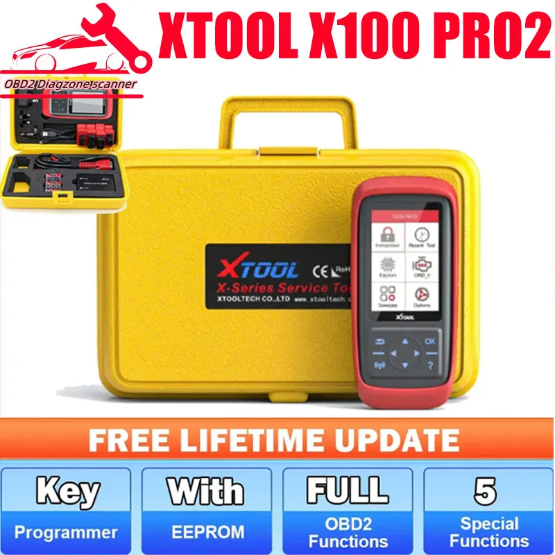 XTOOL X100 Pro2 OBD2 Automotive Scanner Key Programmer with EEPROM Adapter Code Reader Car Diagnostic Tools Lifetime Free Update