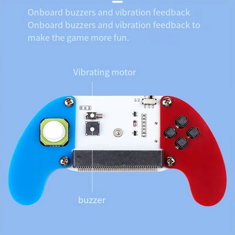 5PCS For Micro-Bit Electronic Joystick:Bit V2 Kit Acrylic Case On-Board Buzzer+Vibration Motor Microbit Controller Durable