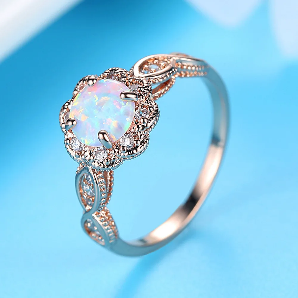 

New accessories wish Europe, America, Australia, Treasure ring, lovers, jewelry, personality, opal hand jewelry, opal ring