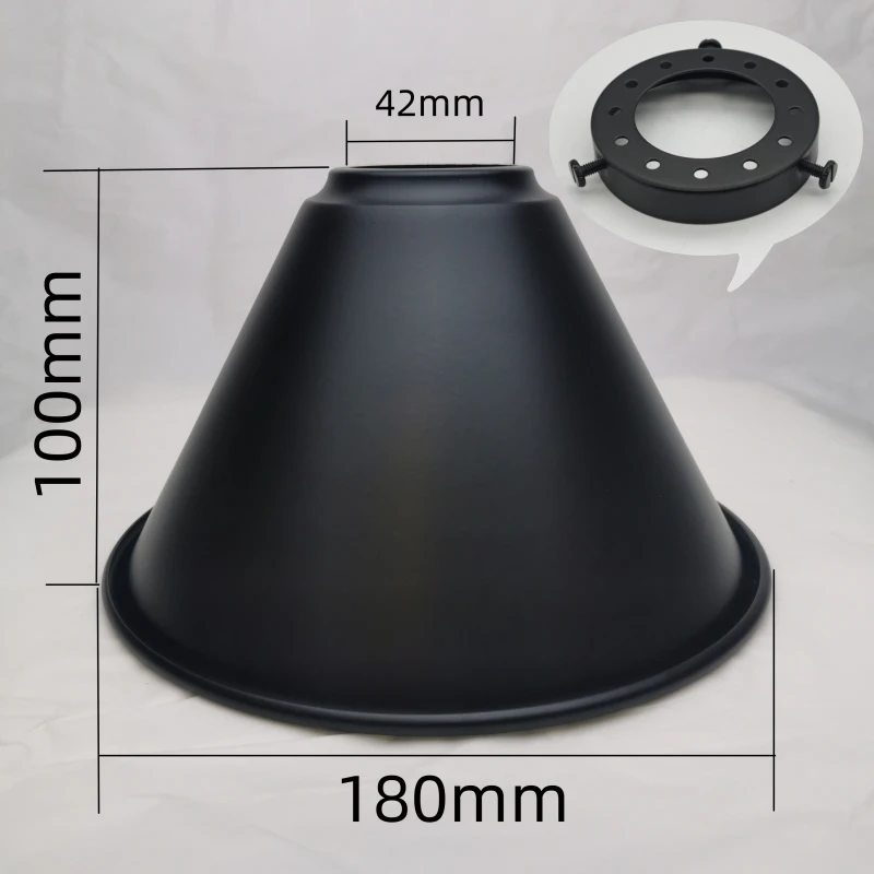 Black iron lampshade American retro industrial style chandelier