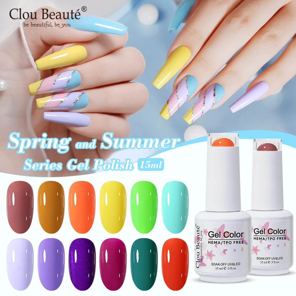 

Clou Beaute High Pigment HEMA TPO FREE Nail Gel Polish Semi Permanent Nail Art Full Coverage Gel Polish Nail Lacquer Varnish