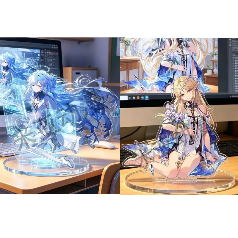 8cm Game Wuthering Waves Acrylic Stand Cospaly Figure Cartethyia Mornye Anime Model Plaque Signboard High Aesthetic Decoration
