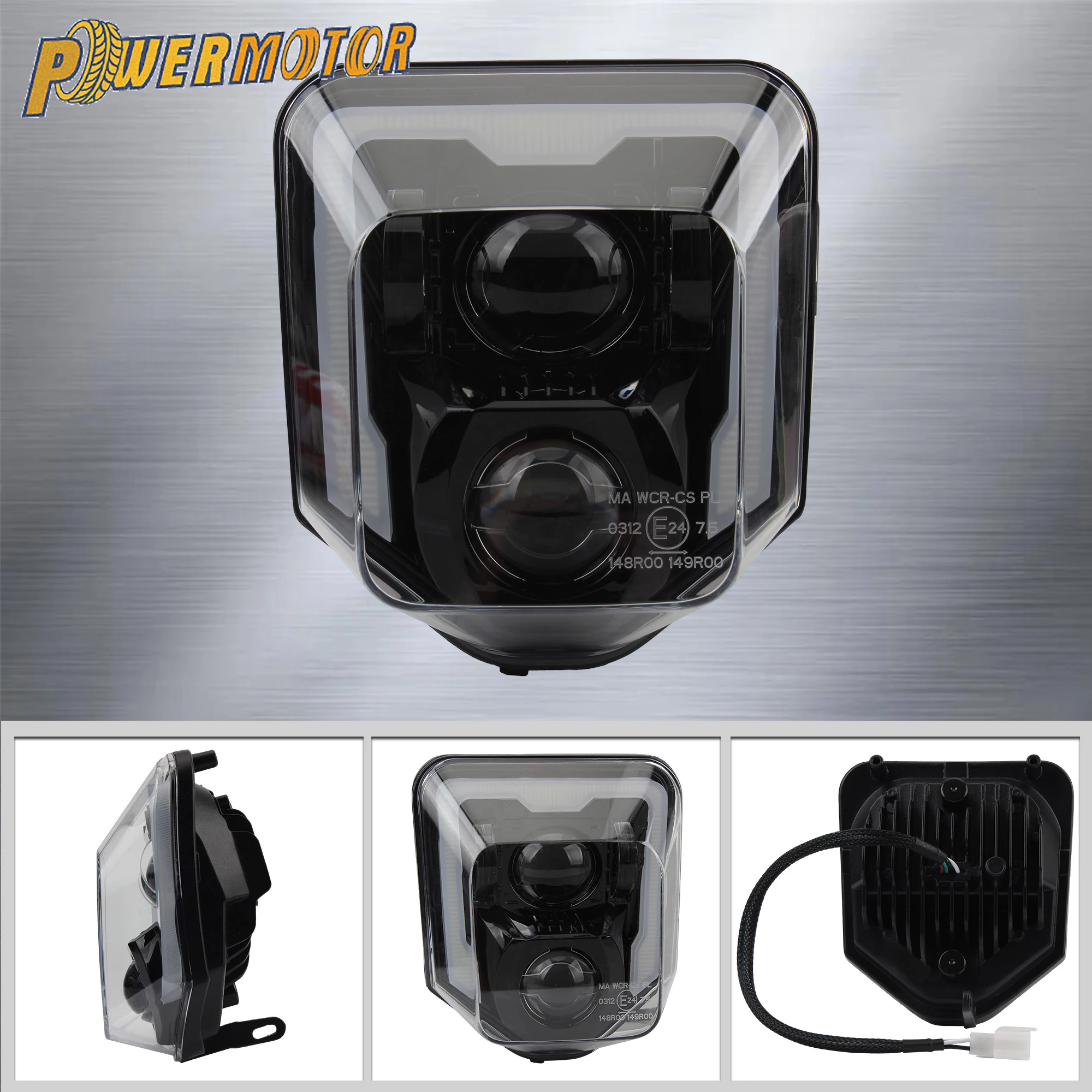 

for Husqvarna 701 Motocross LED Headlight TE TC FE FC 150 to 500 Enduro DirtBike Off Road Racing Headlamp Wick Modified Parts