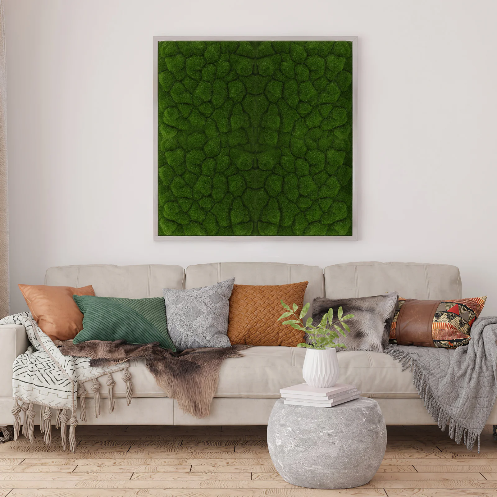 

Moss Wall Panel Decor Artificial Greenery Board Natural Look Low Maintenance for Retail Spaces Restaurants Events Indoor Wall