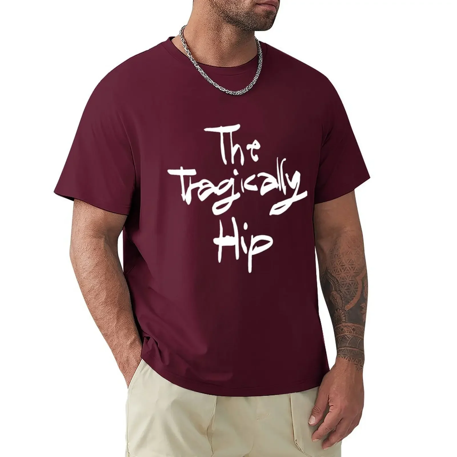 THE TRAGICALLY HIP T-shirt summer clothes anime tees cute tops oversized t shirts for men Robin Trower for earth below T-shirts