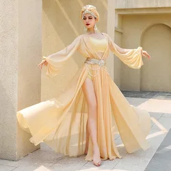 customized belly dance costume women's folk costume elegant palace dance muwashahat performance costume set 5 piece set