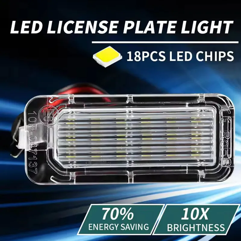2Pcs CANbus Error Free LED Rear Number Plate Light For Ford Focus 5D Fiesta Mondeo MK4 C-Max MK2 S-Max Kuga Galaxy 6000k - view 2