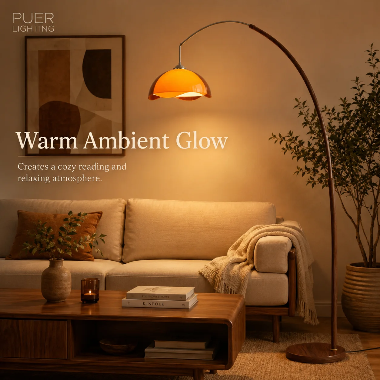 French Walnut Grain Fishing Floor Lamp Double Acrylic Shade Standing Light Living Room Bedroom Sofa Side Study Retro Floor Lamp