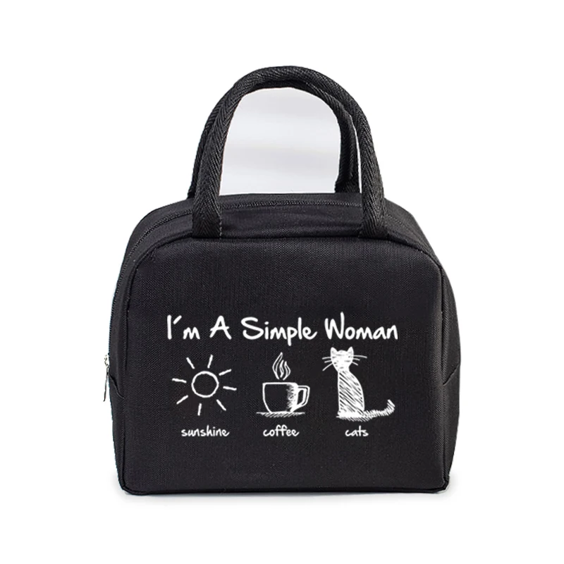 Cartoon Children\'s Lunch Bag Funny Cat Paw Print Thermal Insulation Portable Lunch Pouch Women Men Food Fresh Cooler Lunch Bags