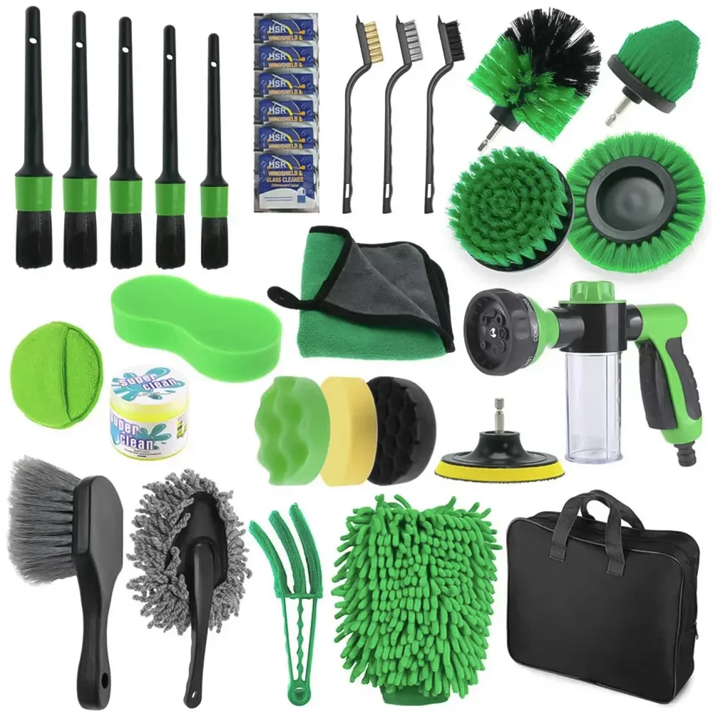 

Набор кистей для детализации, мощный скруббер, щетки для дрели, подушечки для полировки автомобиля, щетка для чистки автомобиля, инструменты для очистки отверстий вентиляции автомобиля, обода, грязи, пыли
