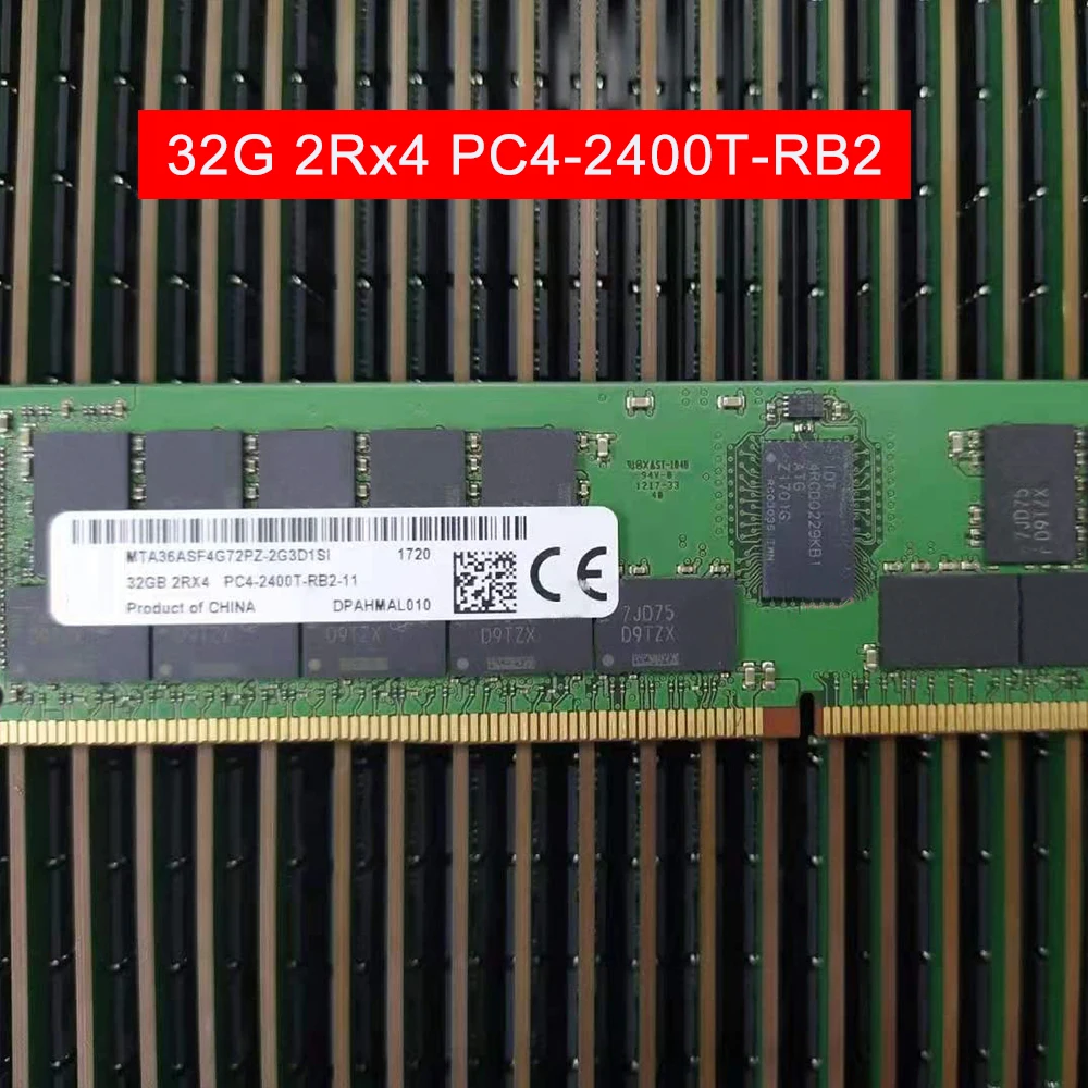 

1 PCS RAM MTA36ASF4G72PZ-2G3D1 For MT 32GB 32G 2Rx4 PC4-2400T-RB2 REG ECC Server Memory