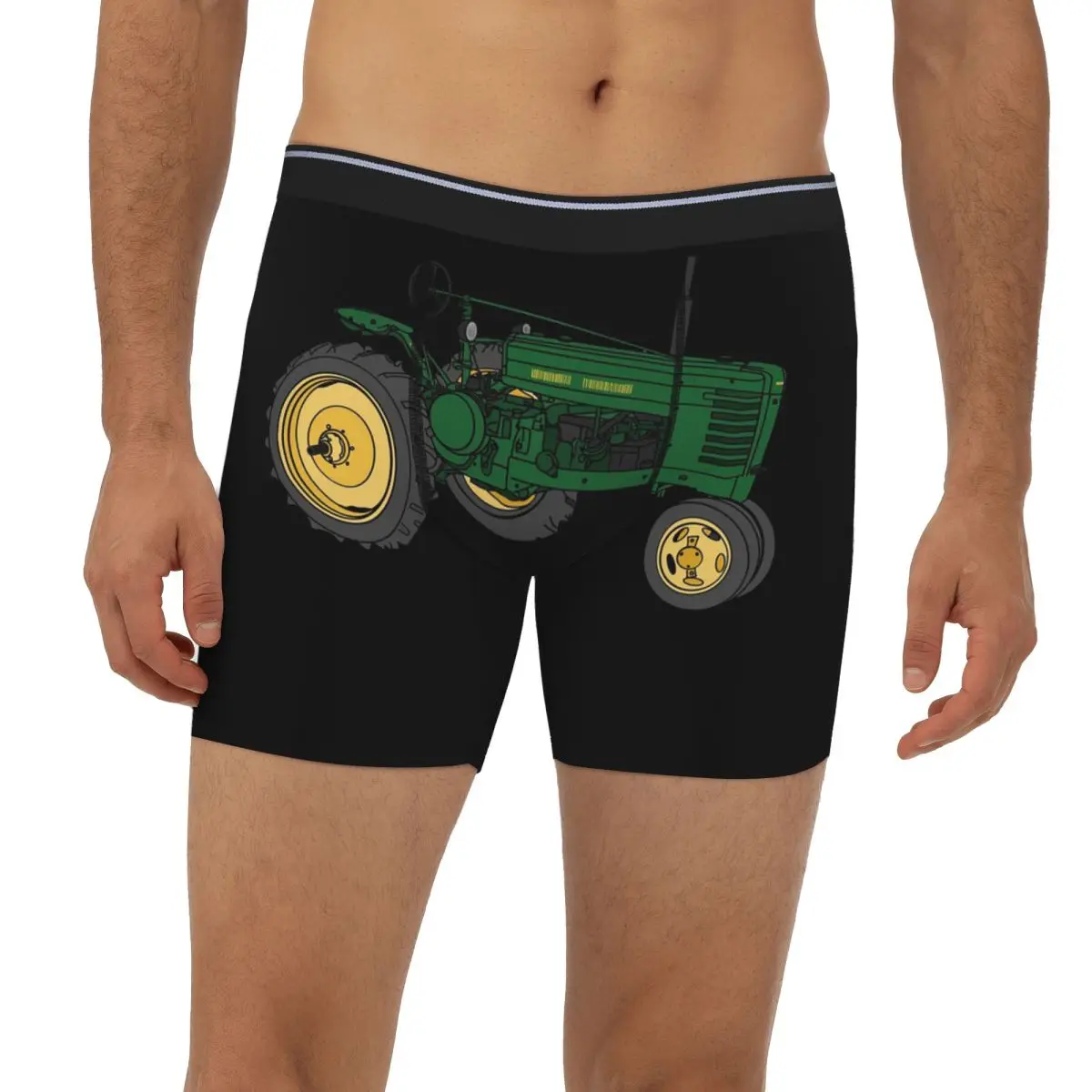 

Длинные трусы-боксеры в стиле John Deere, короткие мужские трусы, дышащее нижнее белье для мужчин, подарок бойфренду