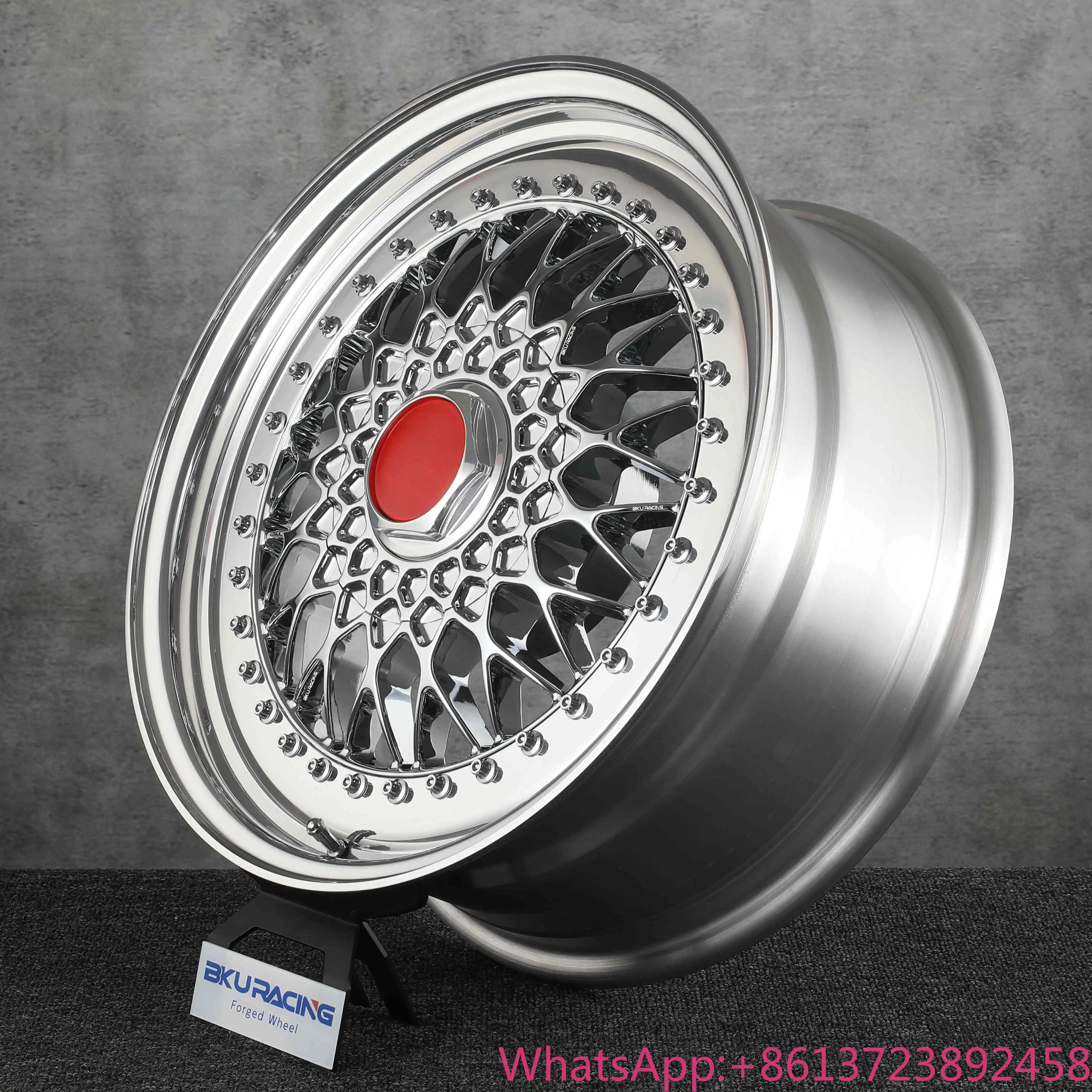 

Bku 3 Piece 5x120 4x100 RS Wheels 15 16 17 18 Inch Rims Alloy Chrome Face Wheel Rim for BMW M5 E30 M3 E34 E36 E28 E46 E21 E12