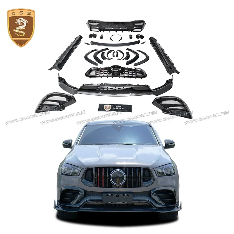 For Mercedes Bens GLE Coupe C167 Body Kit Update Brabus800 Carbon Fiber Bodykit Front Splitter Rear Lip Wheel Fenders Side Skirt