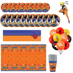 Cartoon Naruto Party Supplies Birthday Party Disposable Tableware Set Paper Plate Cup Napkins Baby Shower Decorations