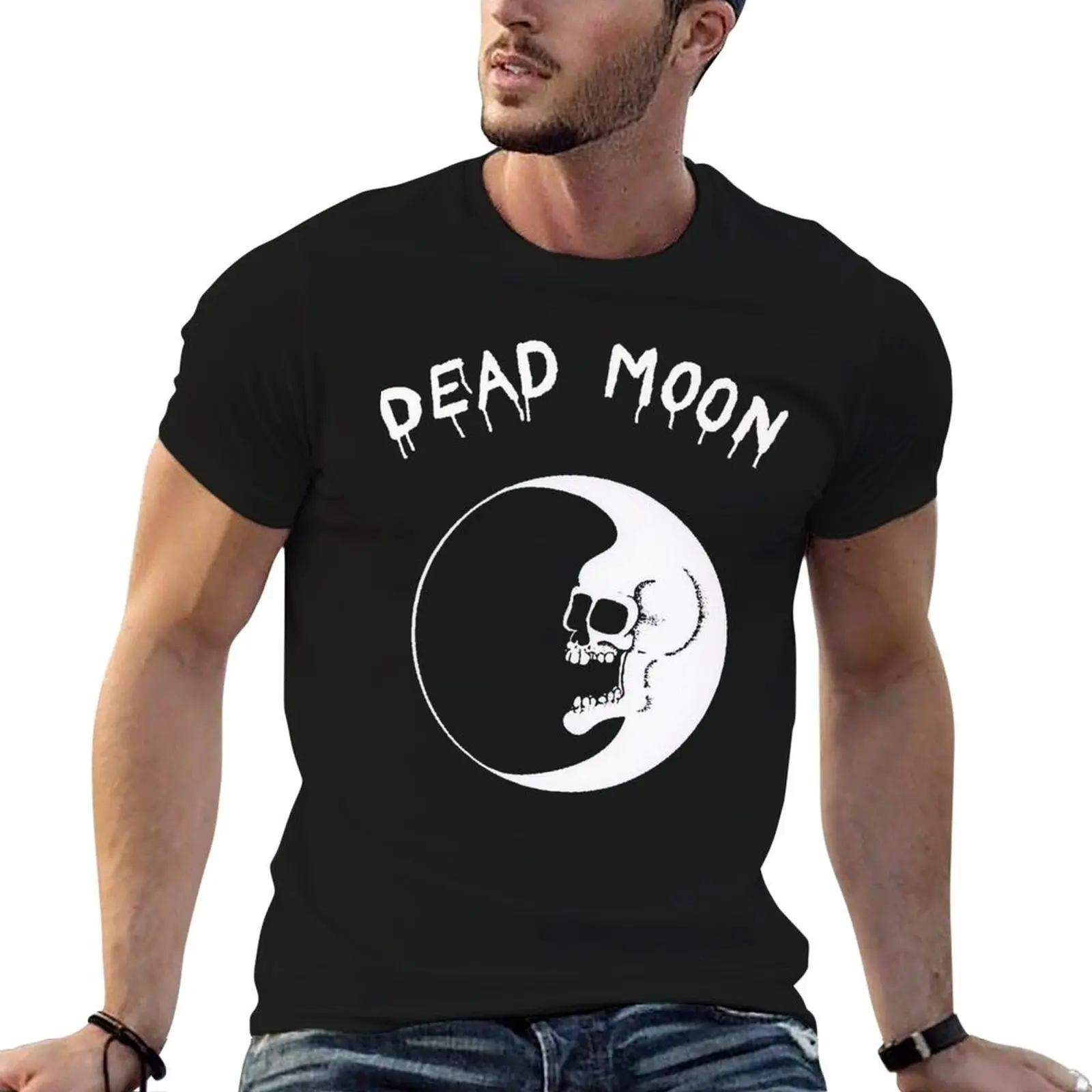 

Футболка Dead Moon, мужская хлопковая футболка, мужская футболка, хлопковая футболка высокого качества