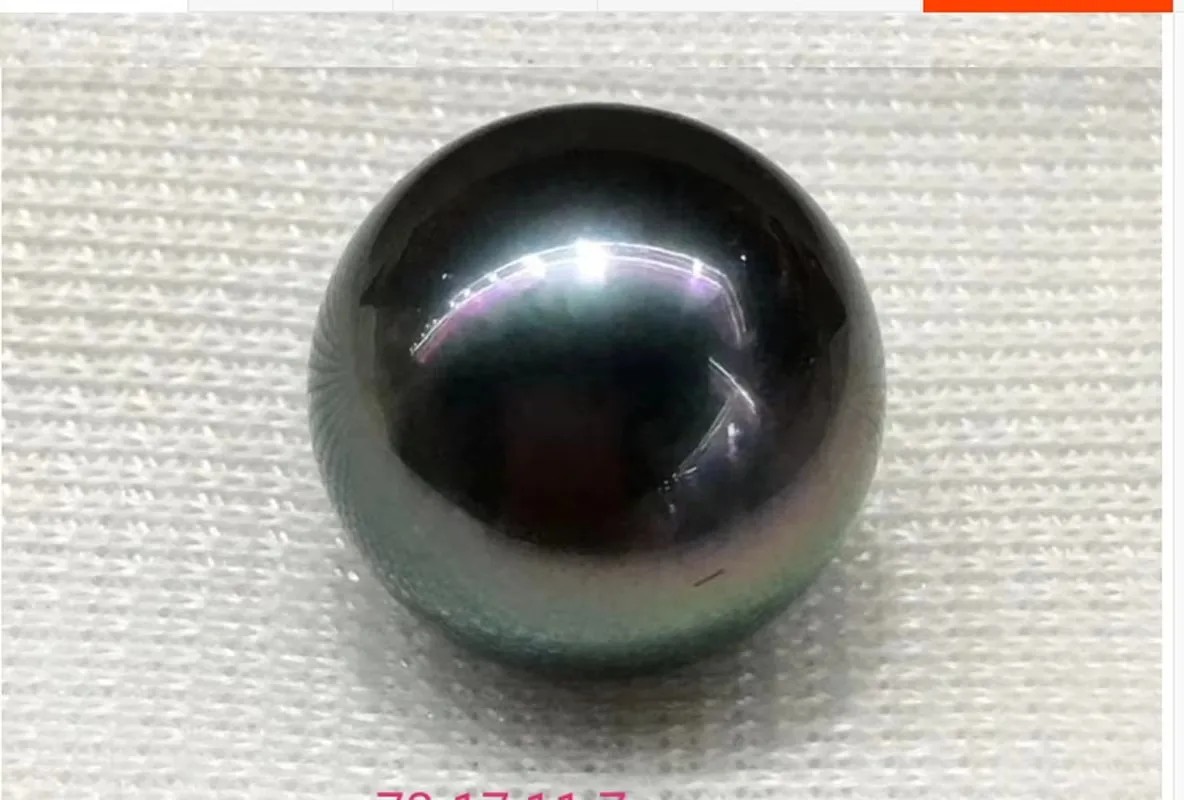 Charming 12-13mm Natural Tahitian Genuine Black Loose Pearl Undrilled Jewelry