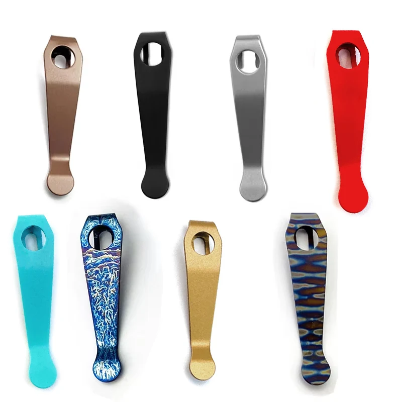 

10 Colors CNC Knife Titanium Pocket Clip Back Clamp For Spyderco Para3 Lightweight Siren Dragonfly Lil Native Autonomy Manix2 LW