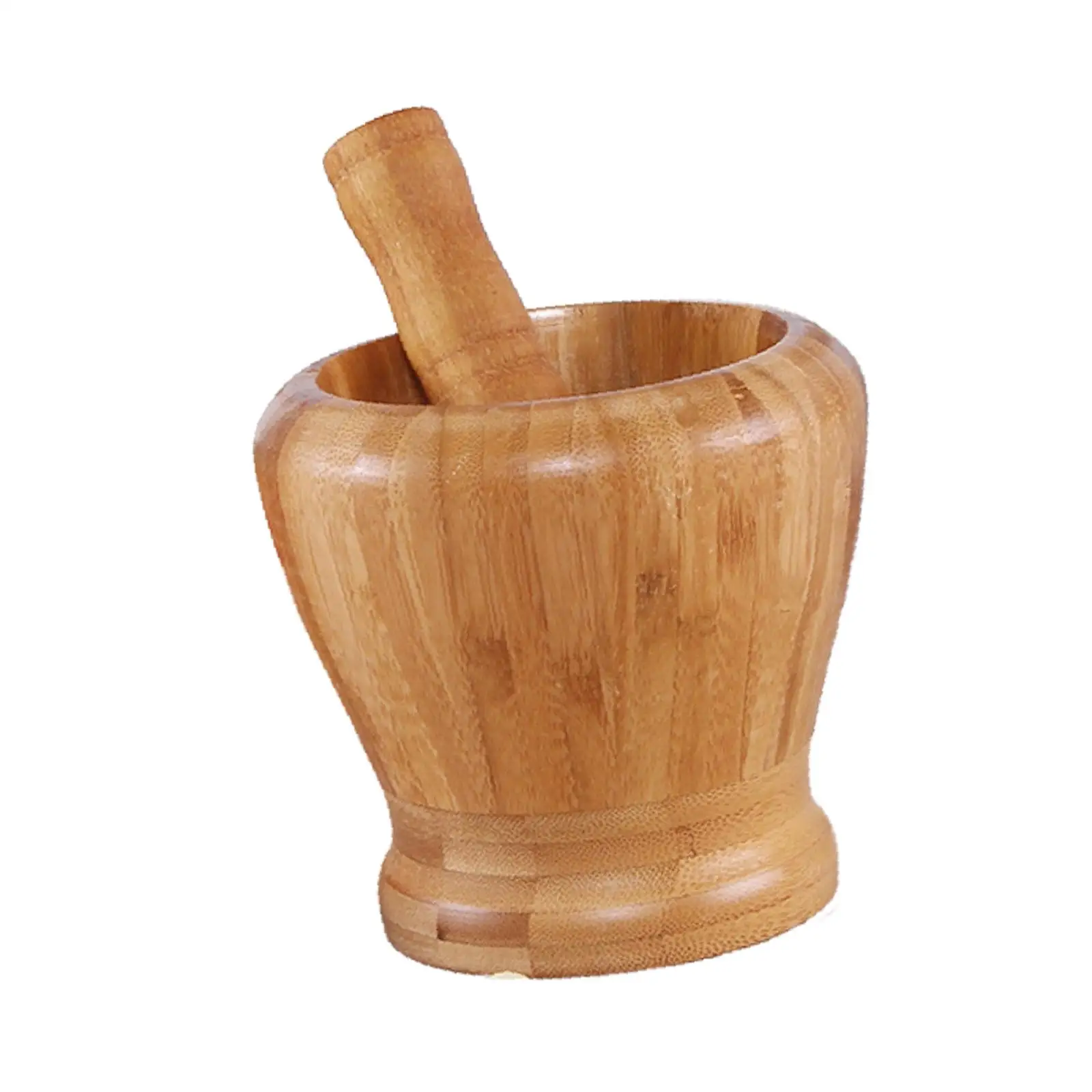Juego de Mortero y Maja de Madera para Cocina, Utensilios de Cocina Multifuncionales, Prensa de Ajo para Especias, Mostaza Fresca, Pimienta, Jengibre, Chutney