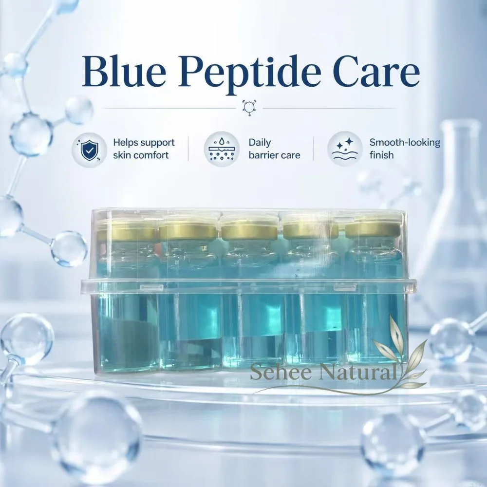Blue Peptide Ampoule Serum Skin Barrier Repair Face Essence Deep Hydrating Soothing Calming Facial Serum Anti‑aging Skin Care