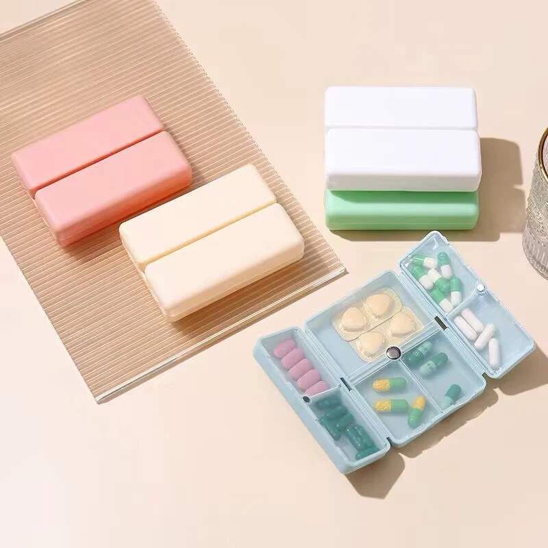 Magnetic Pill Case Organizer Foldable 7 Day Pill Organizer Daily Pill Box Organizer With 7 Compartments Portable For Office