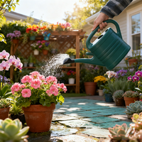 HUAHUA2025 NEW Family Gardening Watering Can 5L, Lightweight Plastic Design for Indoor & Outdoor, Essential Garden Watering Tool