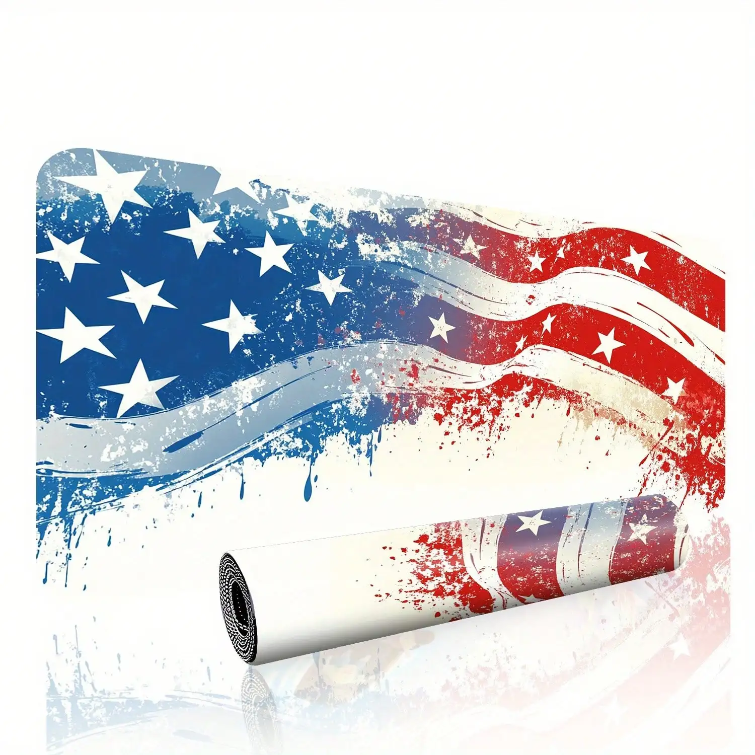 

1 Pc Extended Mouse Pad With American Flag Design - Non-Slip Rubber Base, Ultra-Smooth Surface For Gaming, Office, Home Desk - Keyboard And Mouse Mat Compatible With PC, Laptop, Workspace Decor - Patriotic USA Flag Desk Mat 23.6x13.8in(60x35x0.3cm)