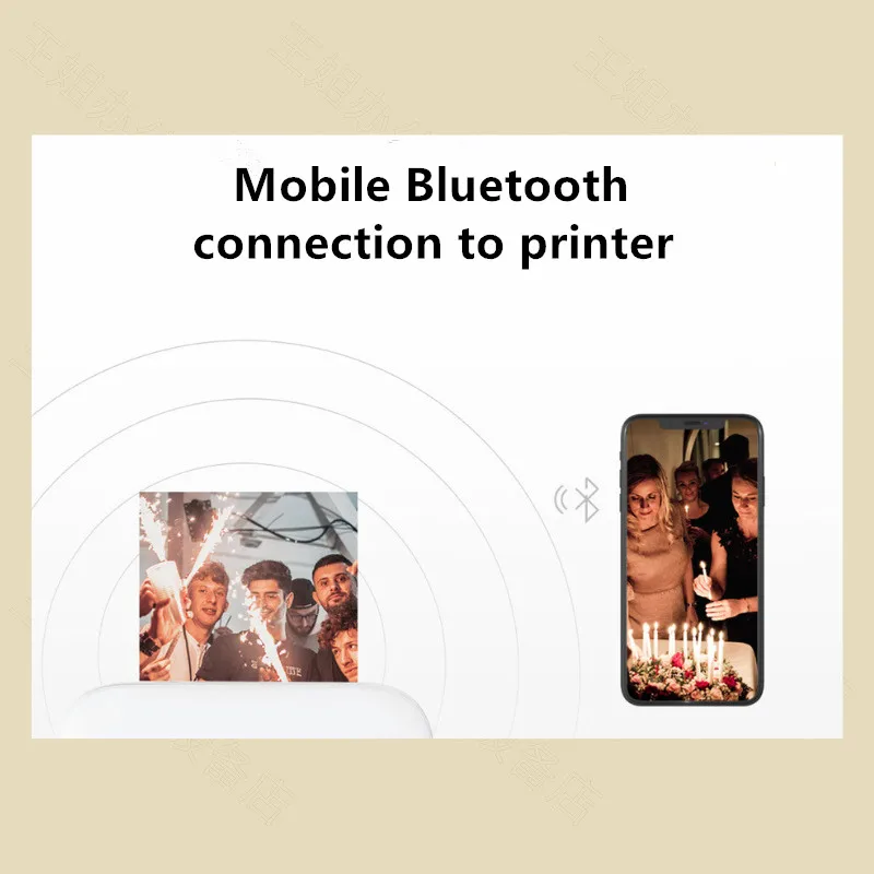 New upgraded version MT53 color photo printer portable mobile phone mini bluetooth handheld pocket ID photo printer