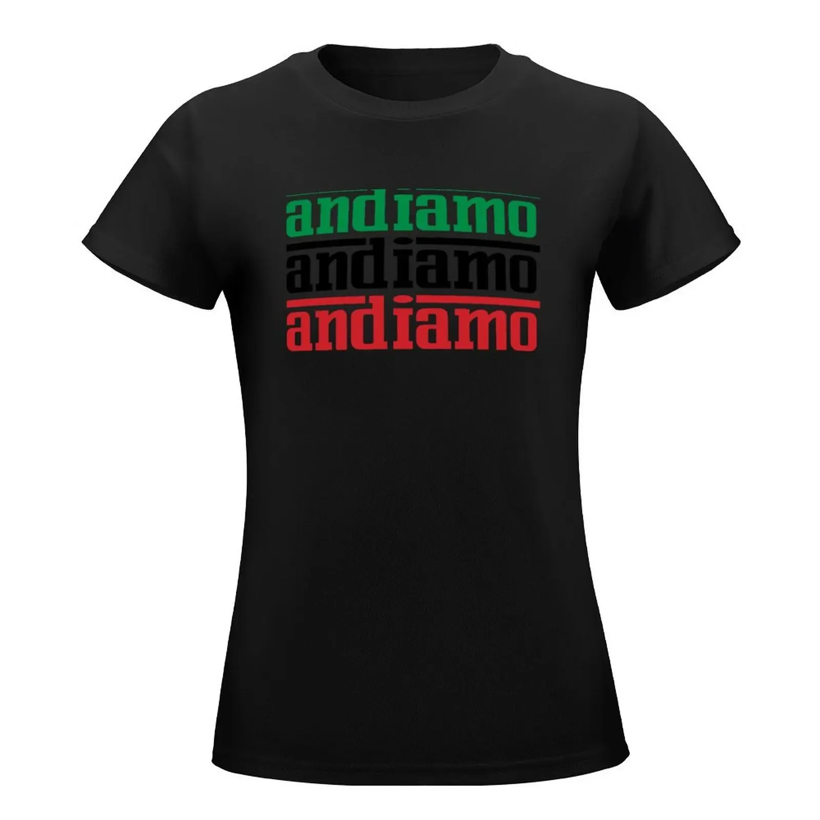 Andiamo - Let's Go - Italy - Italian Words T-Shirt anime clothes animal print shirt for girls Summer Women's clothing