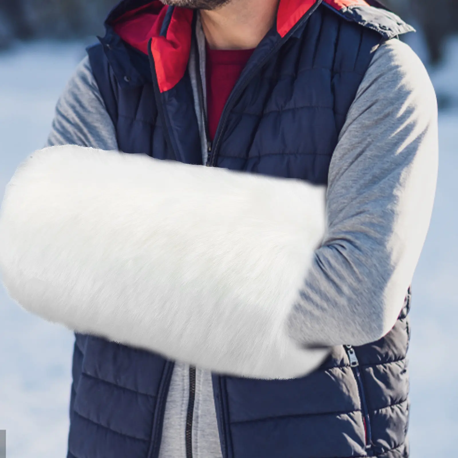 

1pc Warm Hand Muff Faux Portable Hand Warmer Bag For Winter Outdoor Wedding Party Hanging Hands Muff Accessory