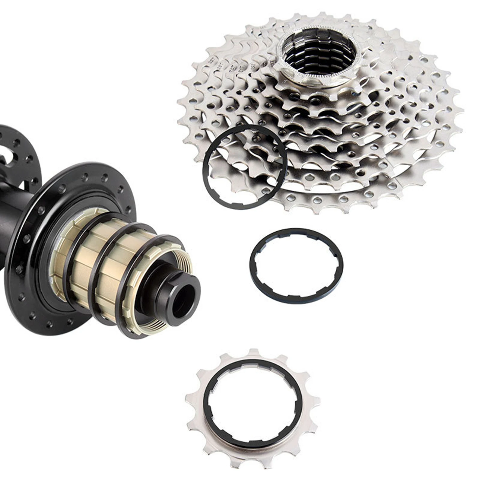 Bike Cassette Spacer 1mm 1.5mm 1.85mm 2mm 2.18mm 2.35mm 2.5mm Gasket For 7 8 9 10 11 12 Speed Cassette Flywheel Spacer