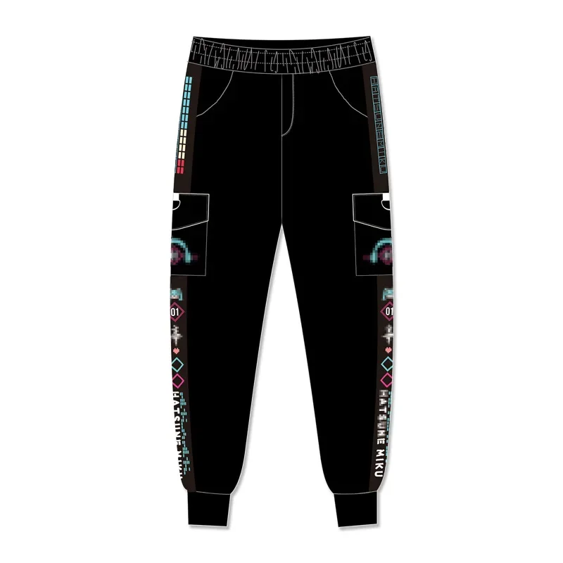 Pantalon de survêtement en coton Anime Vocaloid pour hommes et femmes, pantalons décontractés, pantalons noirs de dessin animé, pantalons cargo, mode unisexe, nouveau, offre spéciale