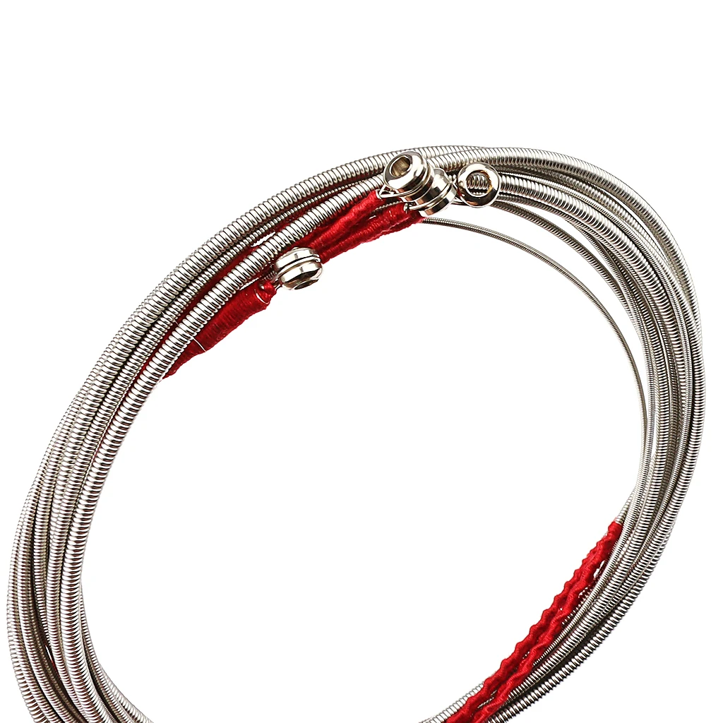 Bass Guitar Parts Four string bass strings with red wire