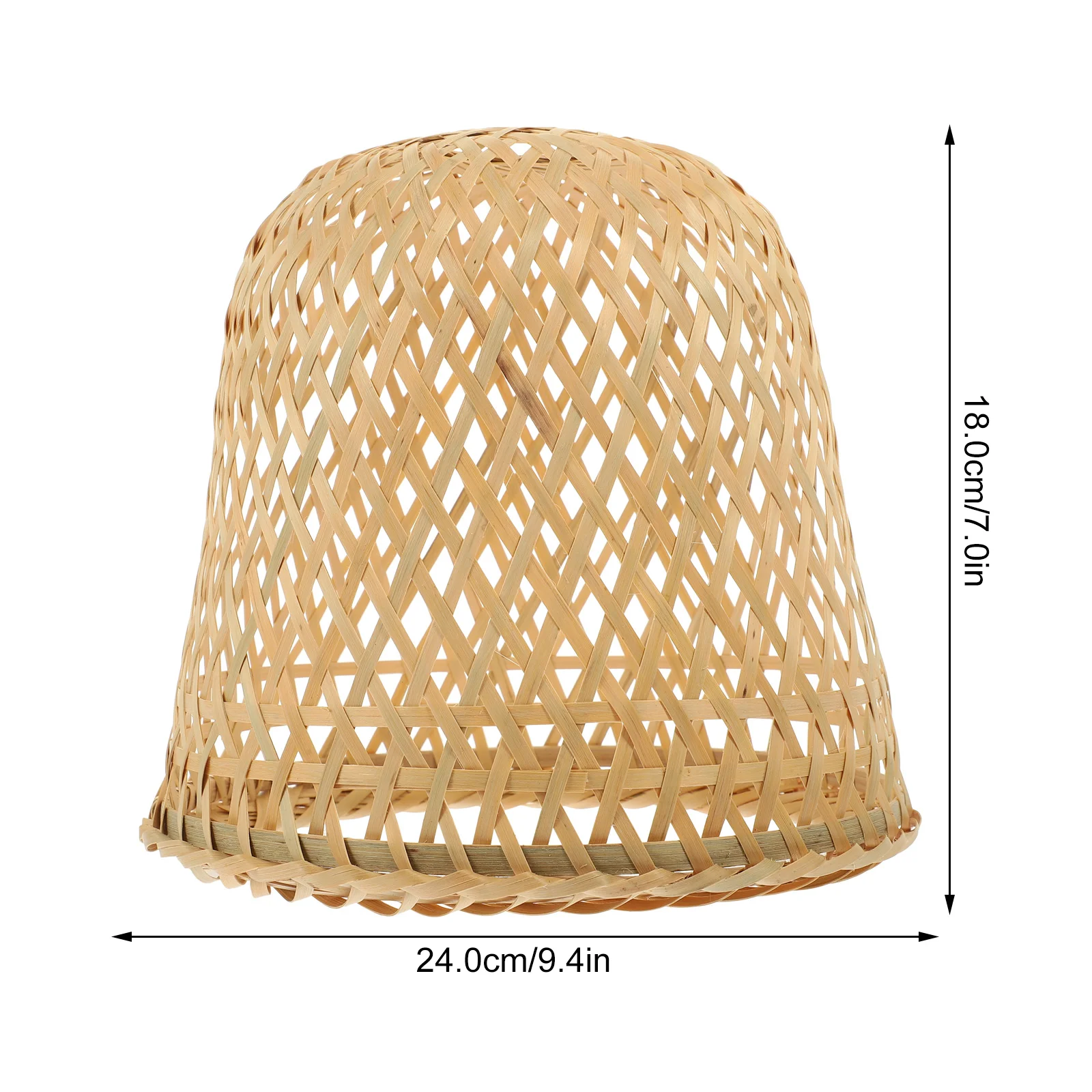 Bamboo Lampshade Light Covers Floor White Frame Lighting Ceiling Weaving Hanging Window Blinds