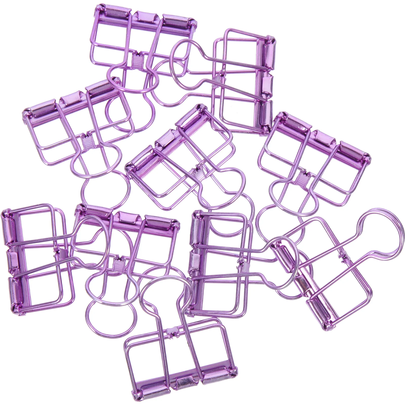 

10pcs Metal Binder Clips Strong Hold Paper Clamps Reusable Office School Supplies Large Medium Bulk Storage Documents Organizer