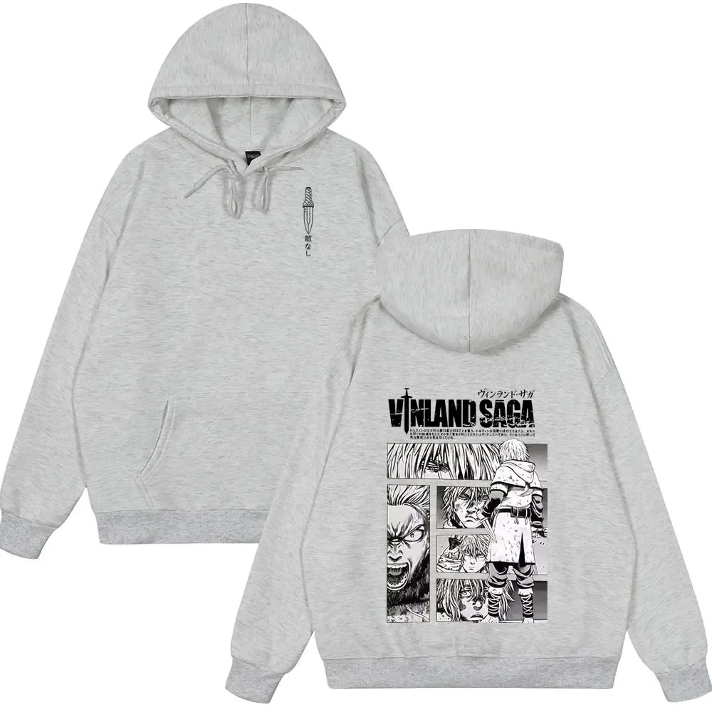 Anime Vinland Saga Ubrania Manga Thorfinn Karlsefni Odzież Męska Damska Harajuku Oversize Unisex Bluza Męska Damska z Kapturem
