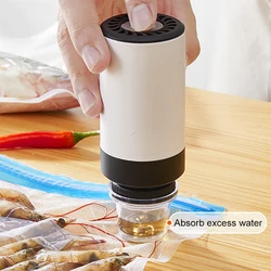 15-30pcs Food Vacuum Machine Pump with Storage Bags,Rechargeable Handheld Vacuum Packer,Food Storage Zipper Bag Food Packaging