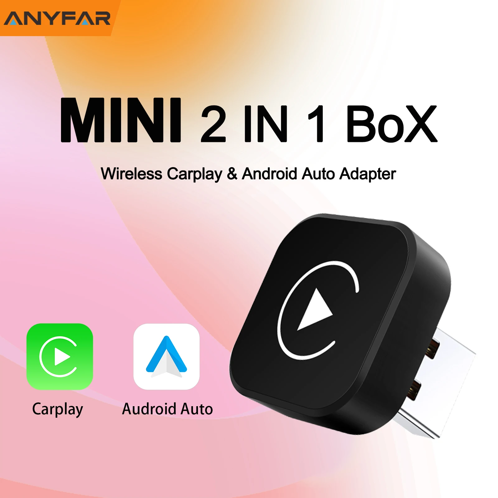 Wireless CarPlay Dongle Wireless Android Auto Adapter 2in1 Car Intelligent Systems AI Smart Box For Car With Wired CarPlay